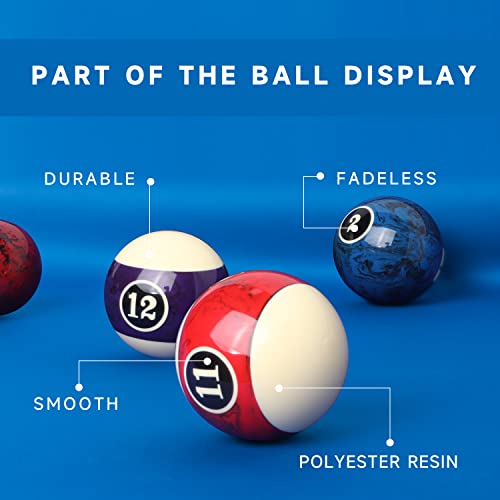 GSE Games & Sports Expert 8-Ball Triangle & 9-Ball Diamond Pool Ball Racks with 2-1/4" Standard Pool Balls, Billiard Balls and Racks Set, Pool Table Accessories (Several Colors Available) - color: Dark Marble Style Balls, style: Black Racks