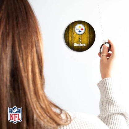 Solid Wood NFL Hook & Ring Toss Set with Direct Print HD Team Graphics – Easy Hang Hook and Ring Toss Target – Great Gift for Any Football Fan! Ring Toss Family Game for a Game Room