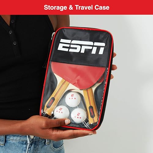 ESPN Ping Pong Set, Table Tennis Ideal for Family Games and Game Night - color: 2 Paddles + Balls