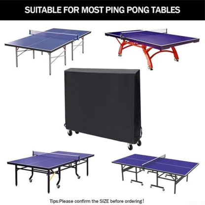 Table Tennis Table Cover Waterproof Dustproof 210D Polyester Fits Standard Folding for ping Pong Tables