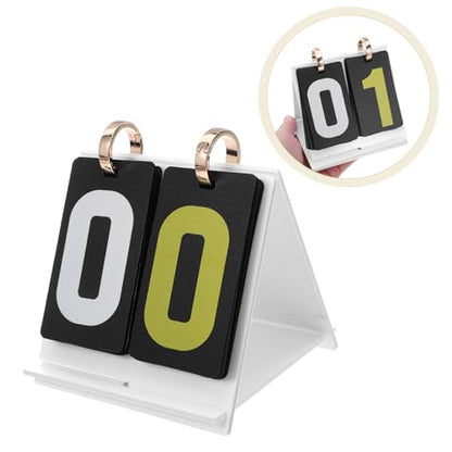 Manual Flip Scoreboard for Card Games Portable Scorekeeper with Large Display Thick PP PVC Construction Read Numbers for Tabletop Competitions and Sports