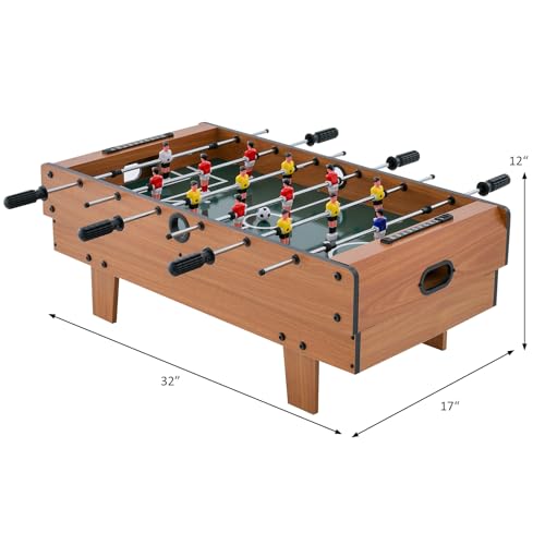 Giantex 4-in-1 Combination Game Table, with Soccer, Hockey, Billiards, Table Tennis, Perfect for Game Room, Family Night, Wood Foosball Game Table Top