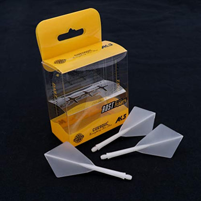 CUESOUL ROST Integrated Dart Shaft and Flights Medium,Diamond Shape,Set of 3 - color: Clear