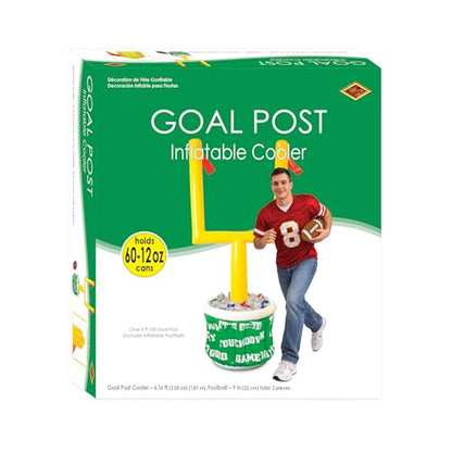 Beistle 50083 1-Pack Inflatable Goal Post Cooler with Football for Parties, 28-Inch Width by 6-Feet 2-Inch Height - style: Goal Post Cooler w/Football