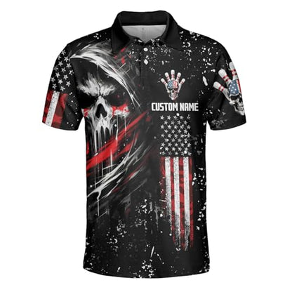 GABITA Personalized Bowling Jerseys for Men, Custom Bowling Shirts, Funny Bowling Shirts Gift for Bowler Team Player - color: A15