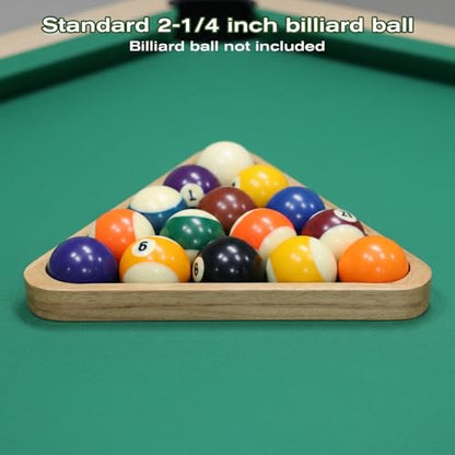 Solid Wood Pool Ball Rack, Billiard Ball Triangle Rack 2-1/4" for 15-Ball, Pool Table Balls Holder Positioning Frame