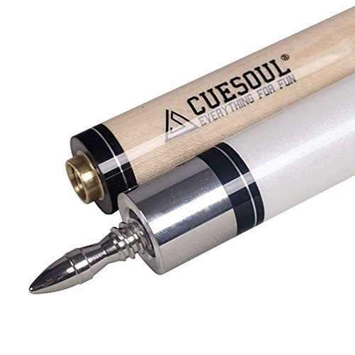 CUESOUL SOOCOO Series 58" 19oz Maple Pool Cue - color: White, size: 12.75mm
