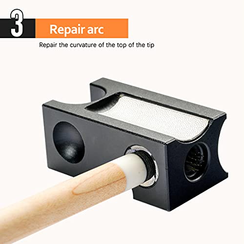 KONLLEN 8-in-1 Cue Tip Repair Tool Billiard Accessory | Multi-function repair tool, shaping trimming burnishing, cue maintenance accessory