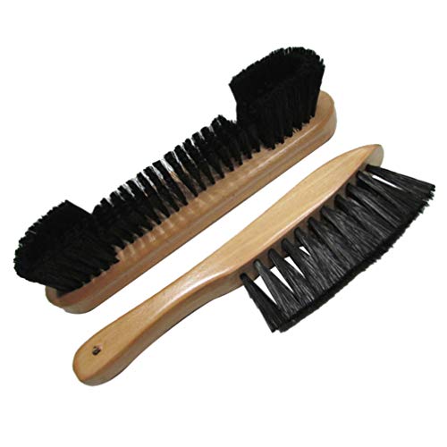 LIOOBO 2PCS Billiard Rail Brush Set Wooden Pool Table Brush Billiard Table Cleaner Cleanning Tool