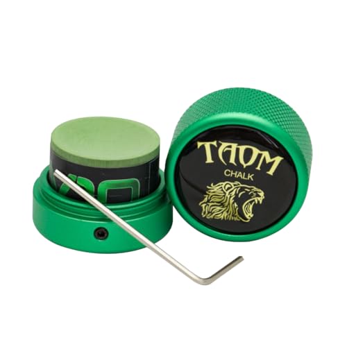 TAOM Pool Chalk Holder Round Shaped Practical Tool Billiards Accessories Magnetic Mini Chalk Tip Case Container Round Box Billiards - color: 5-Green Holder with V10 Chalk