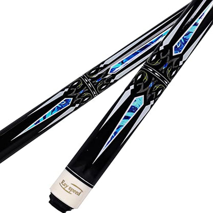 Pool Cue Stick with Hard Case Hardwood Canadian Maple Professional Billiard Pool Stick 58" 2-Pieces 19/20oz Pool Stick Set - color: CGB-600, size: 19 oz