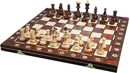 Chess and Games Shop Muba Beautiful Handcrafted Wooden Chess Set with Board and Chess Pieces - Gift idea Products (16inch (40 cm)), 1-2 Players