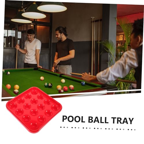 POPETPOP Billiard Storage Tray Pool Billiard Accessories Balls Snooker Pool Ball Holders Billiard Ball Holder - color: Red