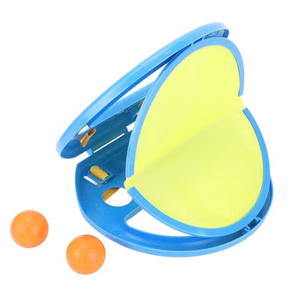 Toss and Catch Ball Set, Hand Exercise Ball Throwing Set, Double Player Outdoor Game with Soft Balls, Ideal for Beach Picnic Party (Blue) - color: Blue