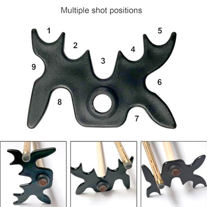 4Pack Pool Billiard Cue Bridge Head, Plastic Billiard Pool Cue Accessories for Pool Table, Black Plastic Slip-On Bridge Portable Moosehead Bridge Head