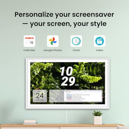 Apolosign 27-inch Digital Calendar & Smart Family Wall Planner, No Subscription, Calendar & Dashboard Dual-Mode System, Shared Touchscreen Display with Calendar Sync, Chore Charts & Family Scheduling Hub, Wall Mount Included (White) - color: White
