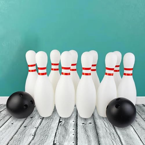 12 Pieces Kids Bowling Game Child Toy Bowling Pin Ball Indoor Outdoor Sports Friendly Material Suitable for Family Gathering Gift Giving