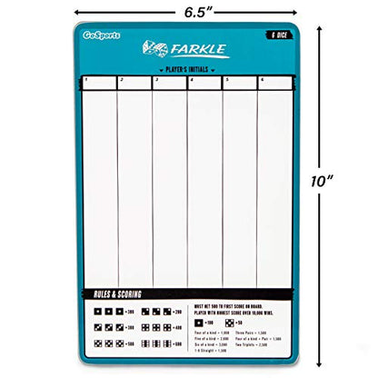 GoSports Dry Erase Rollzee and Farkle Scoreboard - Giant Size with 2 Pens