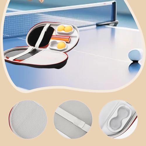 kowaku Table Tennis Racket Case Table Tennis Protector Portable Carrying Case Ping Pong Paddle Bag for Gym Indoor Travel