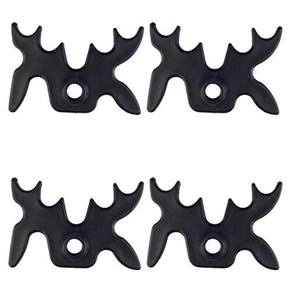 8 Pack Plastic Moosehead Pool Billiard Cue Bridge Head (Black)