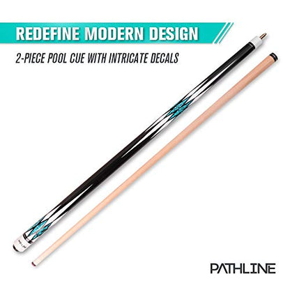 Pool Cue Stick - 58 inch Canadian Maple Billiard Pool Stick - color: Blue, size: 20oz