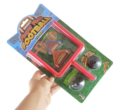 1 Set Mini Tabletop Finger Flick Football Game - Soft Realistic Feel Ball - Small Novelty Toy - Indoor Desk Toy Functional Fun (2 Goals / 2 Balls)