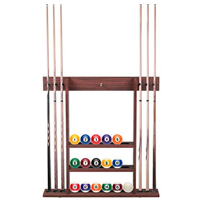 Thxbyebye 76X11X77.5cm Wall Cue Rack, Pool Cue Stick Holder, Improved Direct Wall Mounting Cue Rack Only (Cues, Balls and Ball Rack not Included)