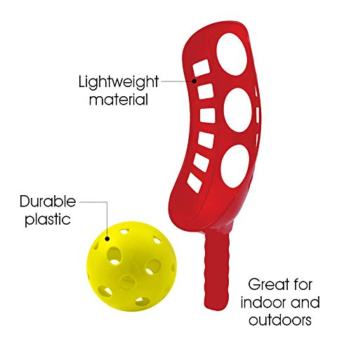 Gamie Scoop and Toss Game for Kids – Includes 2 Scoops and 2 Balls – Fun Outdoor Toys for Beach, Backyard, Camping, or Park – Great PE Equipment & Summer Activity for Boys, Girls & Families