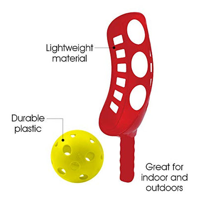 Gamie Scoop and Toss Game for Kids – Includes 2 Scoops and 2 Balls – Fun Outdoor Toys for Beach, Backyard, Camping, or Park – Great PE Equipment & Summer Activity for Boys, Girls & Families