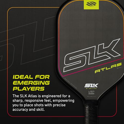 Selkirk Sport SLK Atlas Pickleball Paddle | Carbon Fiber Honeycomb - color: Red, size: XL (Elongated Shape)