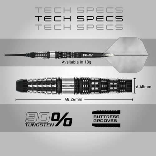 RED DRAGON Darts - Rebel | Recon | Ascend | Paradym | Wolf - Professional Soft Tip Darts - Includes Dart Flights and Shafts - size: 18G - Soft Tip