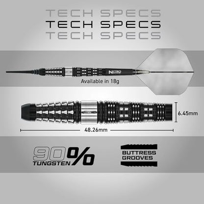 RED DRAGON Darts - Rebel | Recon | Ascend | Paradym | Wolf - Professional Soft Tip Darts - Includes Dart Flights and Shafts - size: 18G - Soft Tip