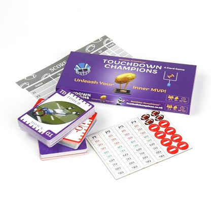 Touchdown Champions Football Card Game - Sports Strategy Card Game - Family Game Night Card Games for 2-4 Players - Perfect for Gifts Super Bowl Parties 14