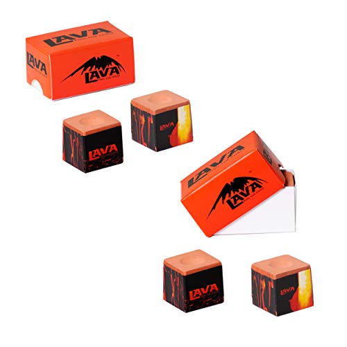 Lava Pool Cue Billiard Chalk Rust Color - 4 pcs - 2 Boxes - color: Rust