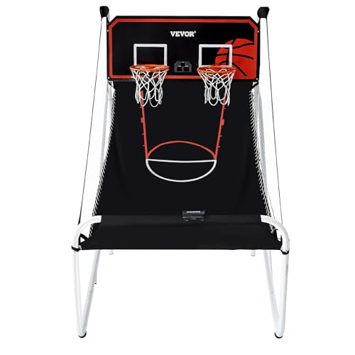 VEVOR Basketball Arcade Game Indoor, 2 Player Indoor Basketball Game, Home Dual Sport with 8 Game Modes, Electronic Scoreboard, and Inflation Pump,Adults - style: Fodable-Advanced