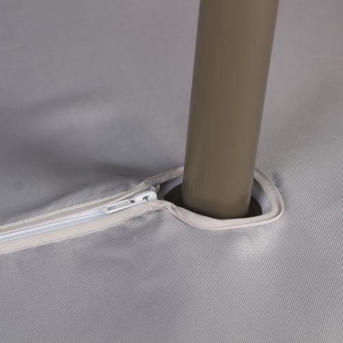 Melaluxe Spring/Summer Wrinkle-Free Waterproof Outdoor Tablecloth with Umbrella Hole and Zipper,60-Inch-by-102 Rectangle,Silver - color: Silver, size: 60" x 102" (Rectangular)