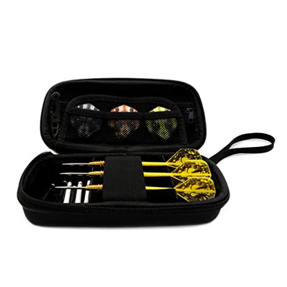 CUESOUL Big Beast 90% 26g/27g Steel Tip Tungsten Dart Set with Dart Case - color: Gold-26g
