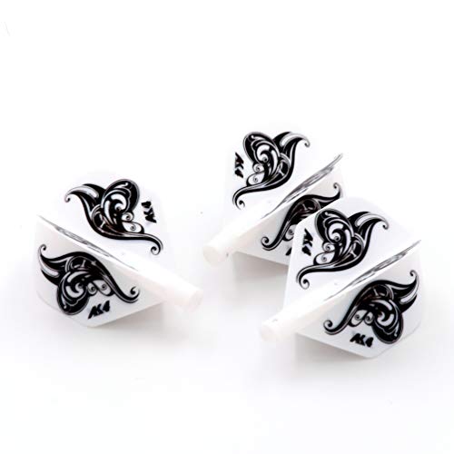 CUESOUL TERO AK4 Dart Flight Standard Shape/Shield Shape/Diamond Shape - color: Standard Shape-White Black Butterfly