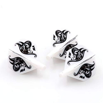 CUESOUL TERO AK4 Dart Flight Standard Shape/Shield Shape/Diamond Shape - color: Standard Shape-White Black Butterfly