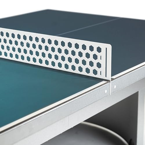Cornilleau - Outdoor 510 Fixed Campus Ping-Pong Table for Communities and Schools (Camping, Parks, etc) - Competition Bounce (Blue or Grey 7mm) - FFTT Leisure and School Approval (Blue)
