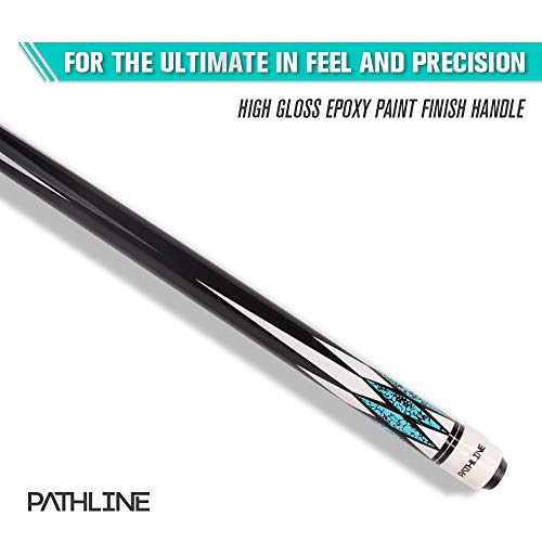 PLN Pool Cue Kit - 58 inch Canadian Maple Billiard Pool Stick and Hard Case - color: Blue, size: 18oz