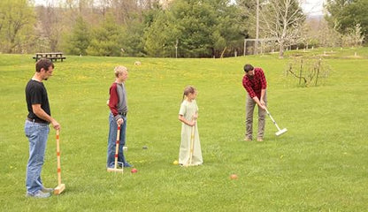 Family Tradition Croquet Set, 8-Player Wooden Croquet Game Set with Duffel Carry Bag, Amish-Made in Berlin, Ohio