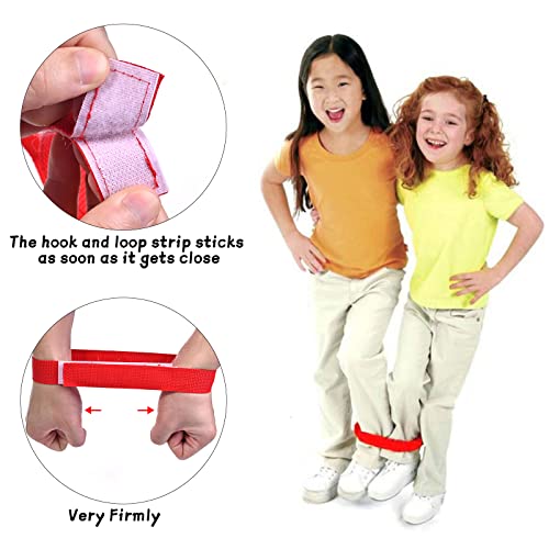 GOLDGE 28 Piece Outdoor Games Kit for Kids - Includes Big Potato Sack Race Bags, Bean Bag Toss, 3 Legged Race Bands, Egg Spoon Relay, for Easter, Christmas & Birthday Parties in The Yard & Lawn - size: 38x24"