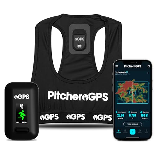 PitcheroGPS Soccer Tracker & Vest - Tracks 18 Key Performance Metrics - Includes 60 Days Subscription. Soccer Training Equipment for Performance & Fitness Tracking (Youth Medium) - size: Youth Medium
