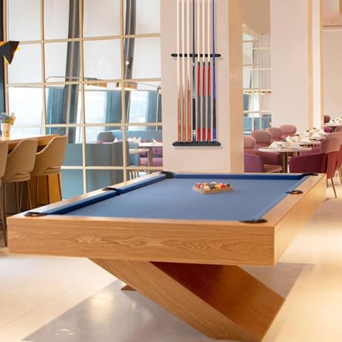 SUPERDIAMOND Pool Cue Rack Wall Mount, 8 Cues Solid Wood Pool Stick Holder, 2-Piece Minimalist Cue Stick Holder & Billiard Cue Racks for Game Room, (Black / 8 Cues) - size: 8 Cues, style: SU-LM-Pool Cue Rack-8cues