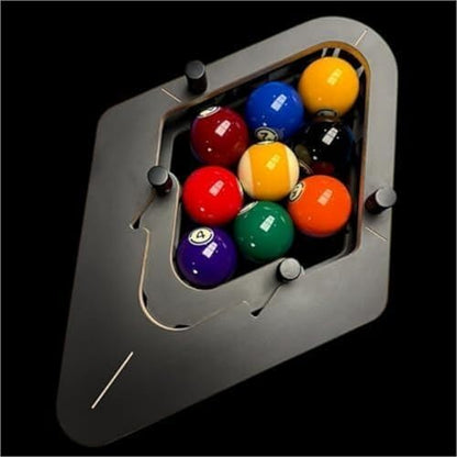 Professional Billiard Rack, Heavy Duty Solid Wood Triangle & Diamond Racks, Gap-Free Precision for 8-Ball & 9-Ball Perfect Breaks, Essential Billiards Accessories - color: 8-ball