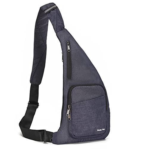 Seoky Rop Waterproof Sling Bag Crossbody Bag for Men Women Slim Hidden Anti-Thief Travel Personal Pocket Blue - color: Blue-2