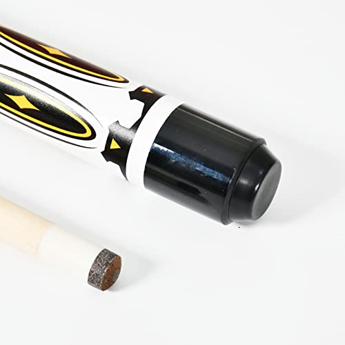 Set of 2 Pool Cue Stick,58" 2 Piece Maple Billiard Cue Stick - color: White