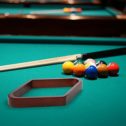 TOPZEA Set of 2 Wooden Billiard Ball Racks, Vintage Solid Wood 8-Ball Triangle Ball Rack 9-Ball Diamond Rack Set Table Pool Balls Racks for Standard 2-1/4" Balls, Snooker, Pool Table Accessories