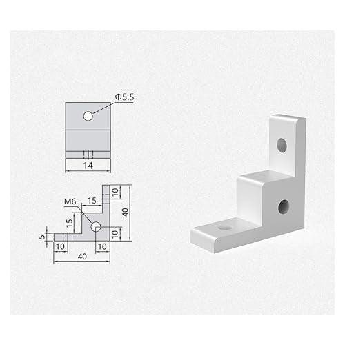 RLECS 4pcs Aluminum Profile Plate Fastener Caster Connector 2020 Right Angle Anchor Wheel Connector Wheel Fastener Set Right Angle Extruded Corner End Panel
